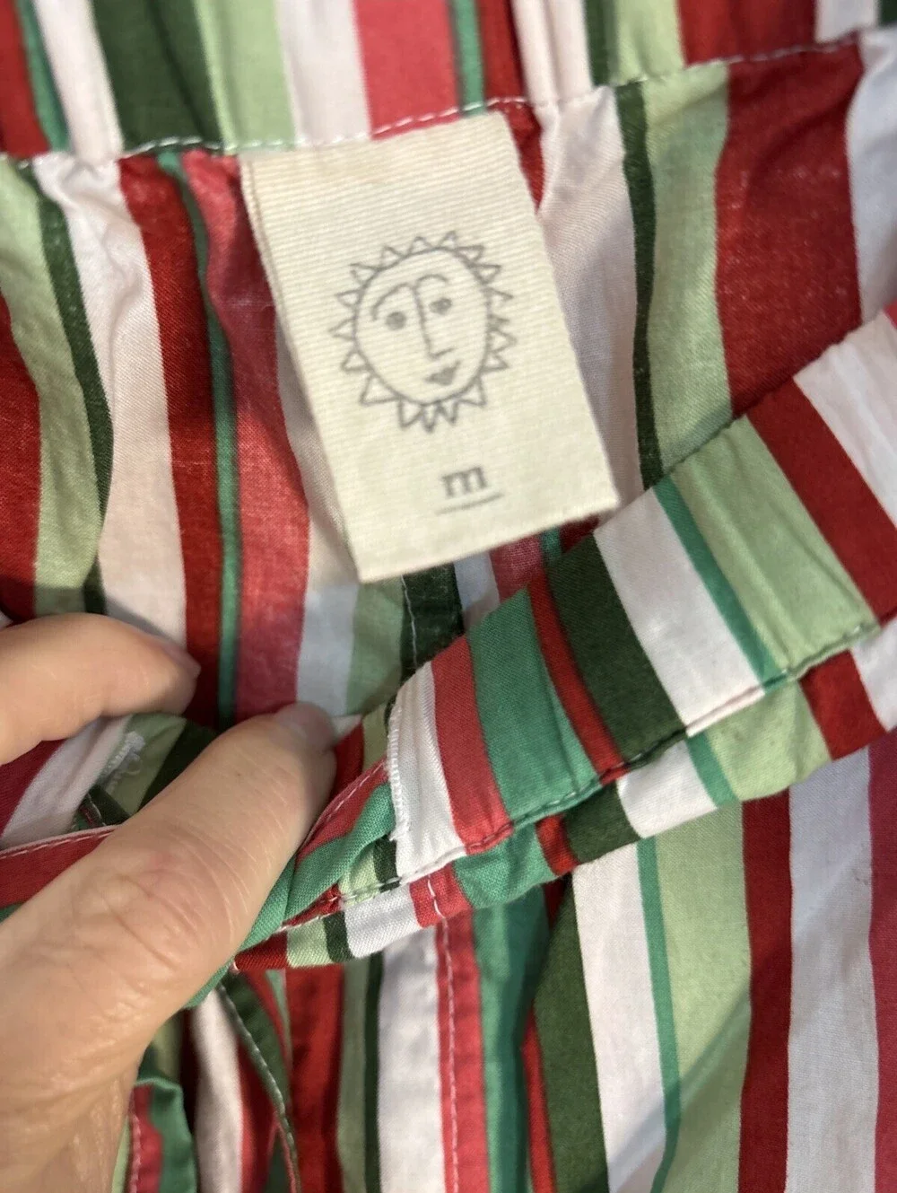 Print Fresh men's pajama Candy Cane Striped Christmas Set Pjs Men’s Medium NWOT